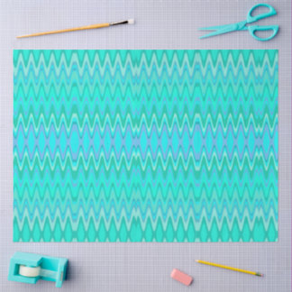 Modern zigzag pattern - waves in turquoise seidenpapier