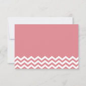 Modern Zigzag Pink Response Card RSVP Karte (Rückseite)