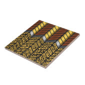 Modern Zigzag Zickzack Cheetah Animal Print Fliese (Seite)