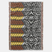 Modern Zigzag Zickzack Zebra Animal Print Decke (Vorderseite Vertikal)