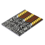 Modern Zigzag Zickzack Zebra Animal Print Notizblock (Linke Seite)