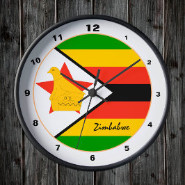 Modern Zimbabwe Flag, Zimbabwe Zuhause / design Runde Wanduhr