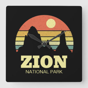 Modern Zion National Park Südwesten von Utah Quadratische Wanduhr