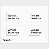 MODERN zitiert: Wie Mutter, wie Tochter Rechteckiger Aufkleber (Blatt)