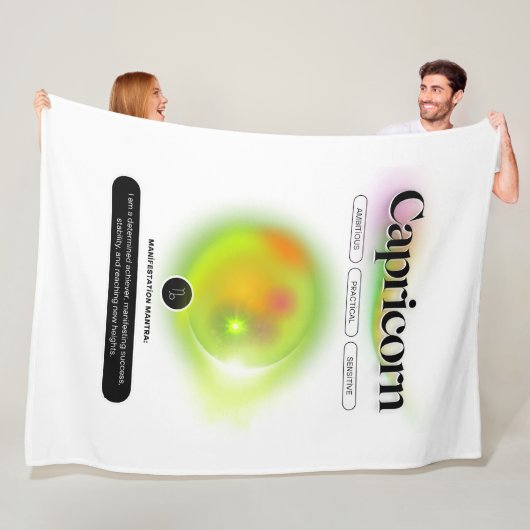 Modern Zodiac Capricorn Virgo Quote Earth Element Fleecedecke (Beispiel)
