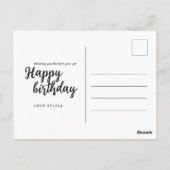 Modern Zodiac Sign Blue Gold Jungfrau Virginia Geb Postkarte (Rückseite)