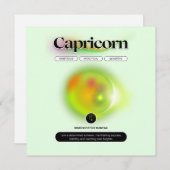 Modern Zodiac Sign Capricorn Zitat Erdelement Einladung (Vorne/Hinten)