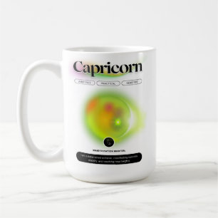 Modern Zodiac Sign Capricorn Zitat Erdelement Kaffeetasse