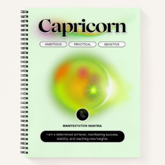 Modern Zodiac Sign Capricorn Zitat Erdelement Notizblock