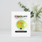 Modern Zodiac Sign Capricorn Zitat Erdelement Postkarte (Stehend Vorderseite)