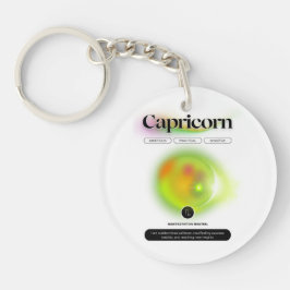 Modern Zodiac Sign Capricorn Zitat Erdelement Schlüsselanhänger