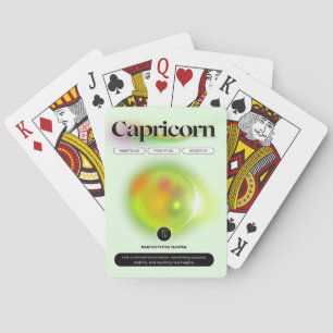 Modern Zodiac Sign Capricorn Zitat Erdelement Spielkarten