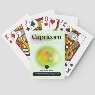 Modern Zodiac Sign Capricorn Zitat Erdelement Spielkarten