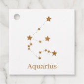 Modern Zodiac Sign Gold Aquarius | Element Air Geschenkanhänger (Vorderseite)