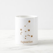 Modern Zodiac Sign Gold Aquarius | Element Air Kaffeetasse (Mittel)