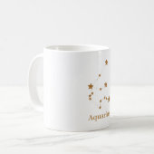 Modern Zodiac Sign Gold Aquarius | Element Air Kaffeetasse (Vorderseite Links)