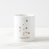 Modern Zodiac Sign Gold Aquarius | Element Air Kaffeetasse (Mittel)
