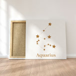 Modern Zodiac Sign Gold Aquarius | Element Air Leinwanddruck<br><div class="desc">Modern Zodiac Sign Gold Aquarius | Element Air</div>