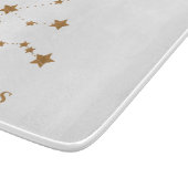 Modern Zodiac Sign Gold Aquarius | Element Air Schneidebrett (Ecke)