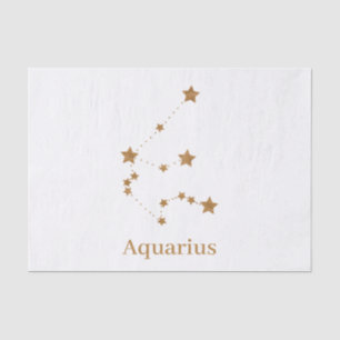 Modern Zodiac Sign Gold Aquarius   Element Air Seidenpapier