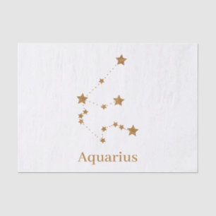 Modern Zodiac Sign Gold Aquarius Elementluft Seidenpapier