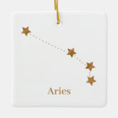 Modern Zodiac Sign Gold Aries Element Fire Paper Keramikornament (Vorderseite)