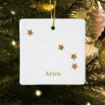 Modern Zodiac Sign Gold Aries Element Fire Paper Keramikornament<br><div class="desc">Modern Zodiac Sign Gold Aries ELEMENT FIRE PAPER CUPS</div>