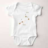 Modern Zodiac Sign Gold Leo | Elementfeuer Baby Strampler (Vorderseite)