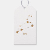 Modern Zodiac Sign Gold Leo | Elementfeuer Geschenkanhänger (Vorderseite)