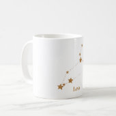 Modern Zodiac Sign Gold Leo | Elementfeuer Kaffeetasse (Vorderseite Links)