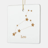 Modern Zodiac Sign Gold Leo | Elementfeuer Keramikornament (Links)