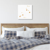 Modern Zodiac Sign Gold Leo | Elementfeuer Leinwanddruck (Insitu (Schlafzimmer))