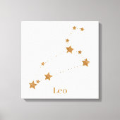 Modern Zodiac Sign Gold Leo | Elementfeuer Leinwanddruck (Vorderseite)