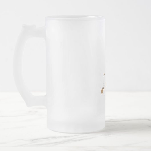 Modern Zodiac Sign Gold Leo | Elementfeuer Mattglas Bierglas (Links)