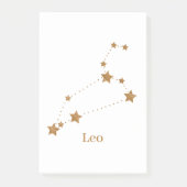 Modern Zodiac Sign Gold Leo | Elementfeuer Post-it Klebezettel (Vorderseite)