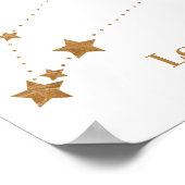 Modern Zodiac Sign Gold Leo | Elementfeuer Poster (Ecke)