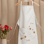Modern Zodiac Sign Gold Leo | Elementfeuer Schürze<br><div class="desc">Modern Zodiac Sign Gold Leo | Elementfeuer</div>