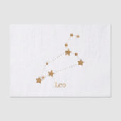 Modern Zodiac Sign Gold Leo | Elementfeuer Seidenpapier (Vorderseite)