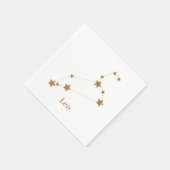 Modern Zodiac Sign Gold Leo | Elementfeuer Serviette (Ecke)