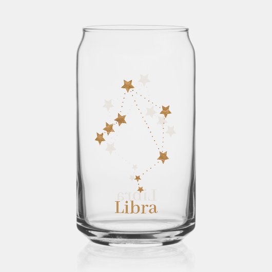 Modern Zodiac Sign Gold Libra | Element Air Dosenglas (Rückseite)