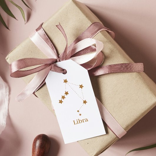 Modern Zodiac Sign Gold Libra | Element Air Geschenkanhänger