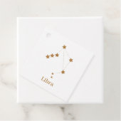 Modern Zodiac Sign Gold Libra | Element Air Geschenkanhänger (Beispiel)