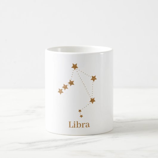 Modern Zodiac Sign Gold Libra | Element Air Kaffeetasse (Mittel)