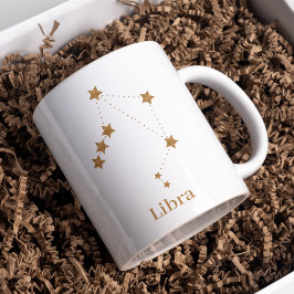 Modern Zodiac Sign Gold Libra | Element Air Kaffeetasse