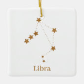 Modern Zodiac Sign Gold Libra | Element Air Keramikornament (Vorderseite)