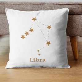 Modern Zodiac Sign Gold Libra | Element Air Kissen