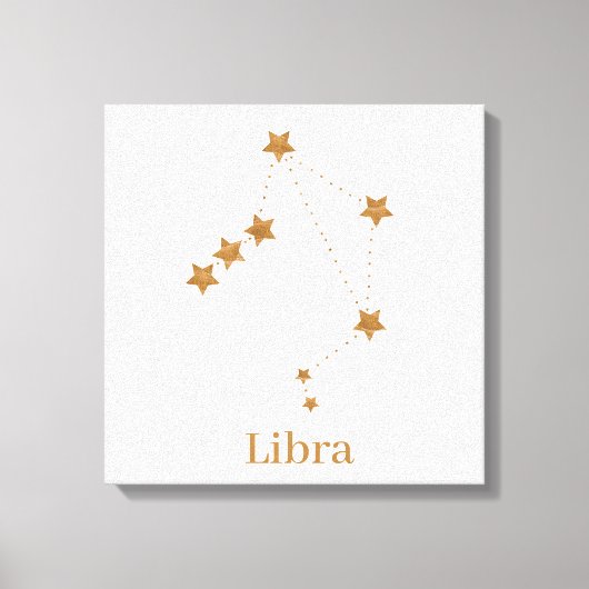Modern Zodiac Sign Gold Libra | Element Air Leinwanddruck (Vorderseite)