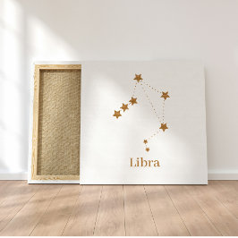 Modern Zodiac Sign Gold Libra | Element Air Leinwanddruck