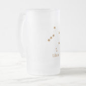 Modern Zodiac Sign Gold Libra | Element Air Mattglas Bierglas (Vorderseite Links)