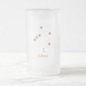 Modern Zodiac Sign Gold Libra | Element Air Mattglas Bierglas (Mittel)